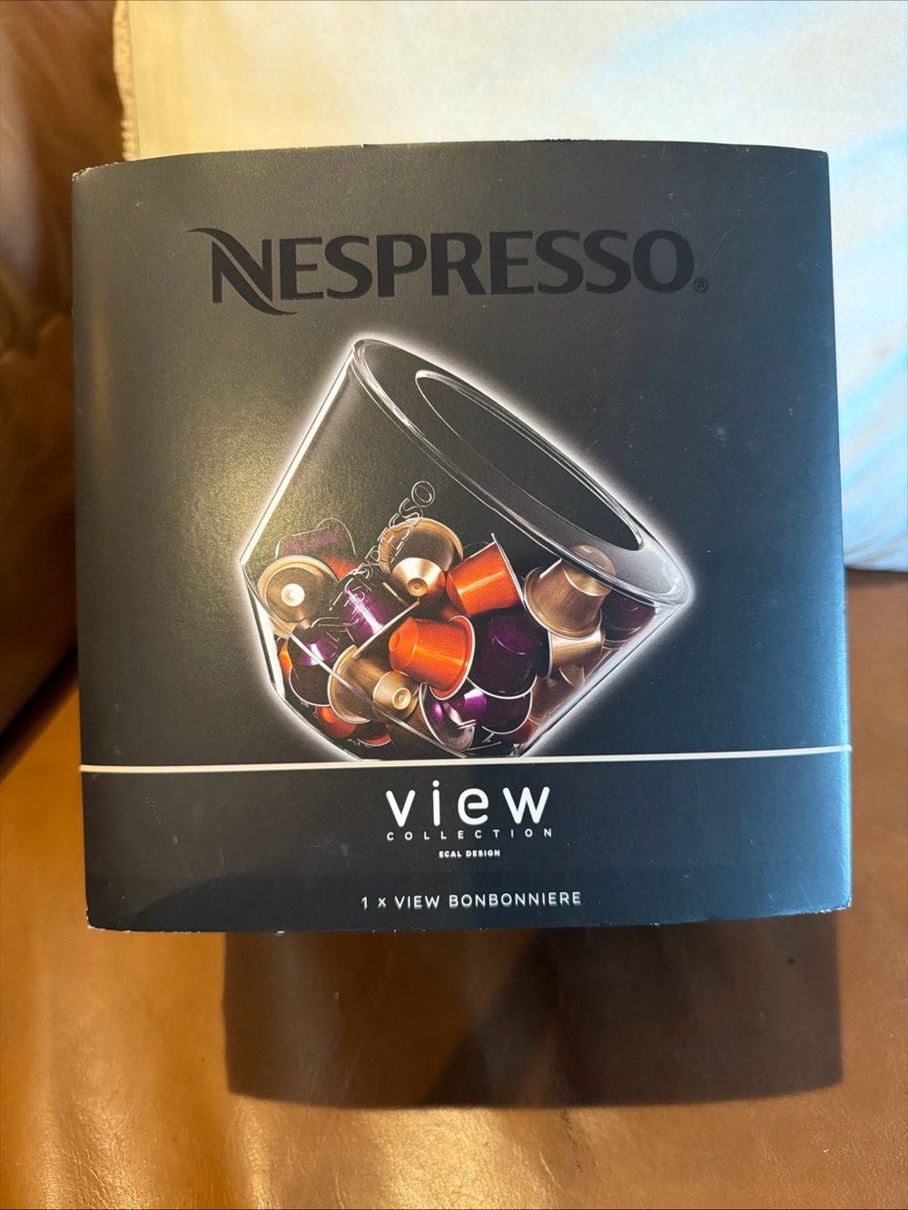 Nespresso view bonbonniere. Tilted dispenser. Brand new